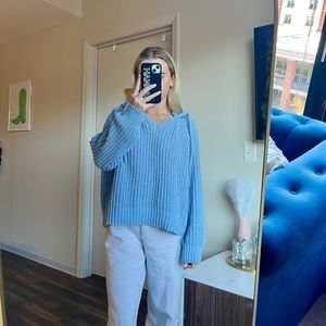 AERIE Knit Sweater Hoodie